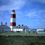 The lighthouse on Bardsey Island (Ynys Enlli), off the tip of the Llŷn Peninsula